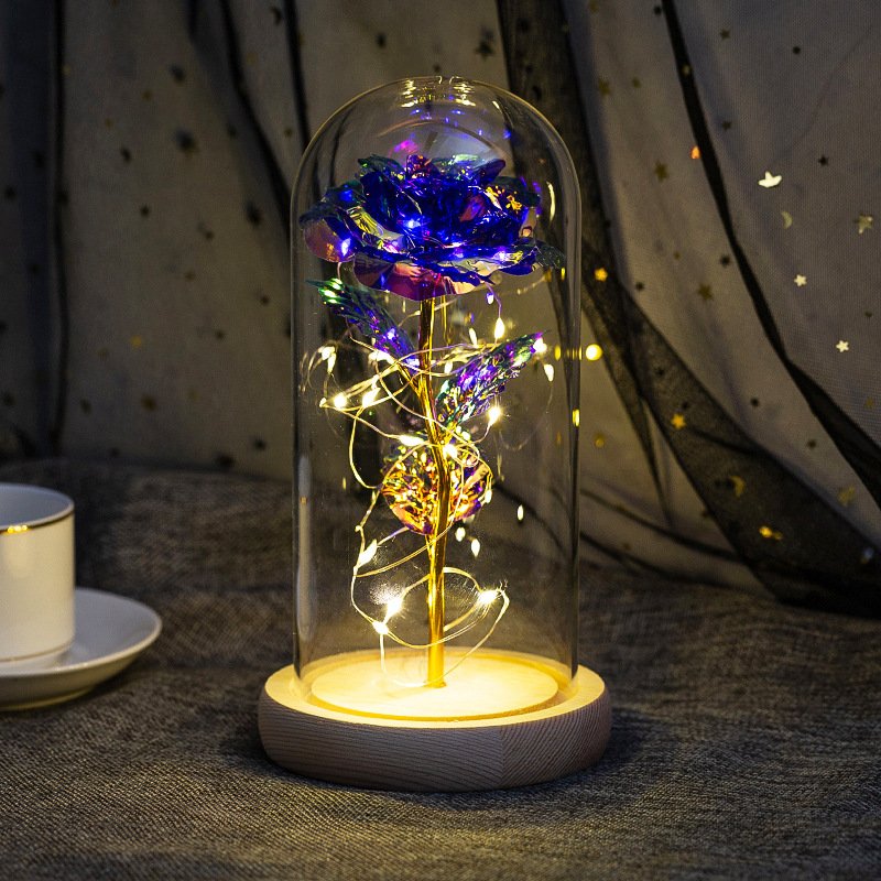 Valentine Romantic Gift Weddings Decoration Glass Bell Jar Eternal Flowers Preserved Eternal Flower Mother'S Day Gift