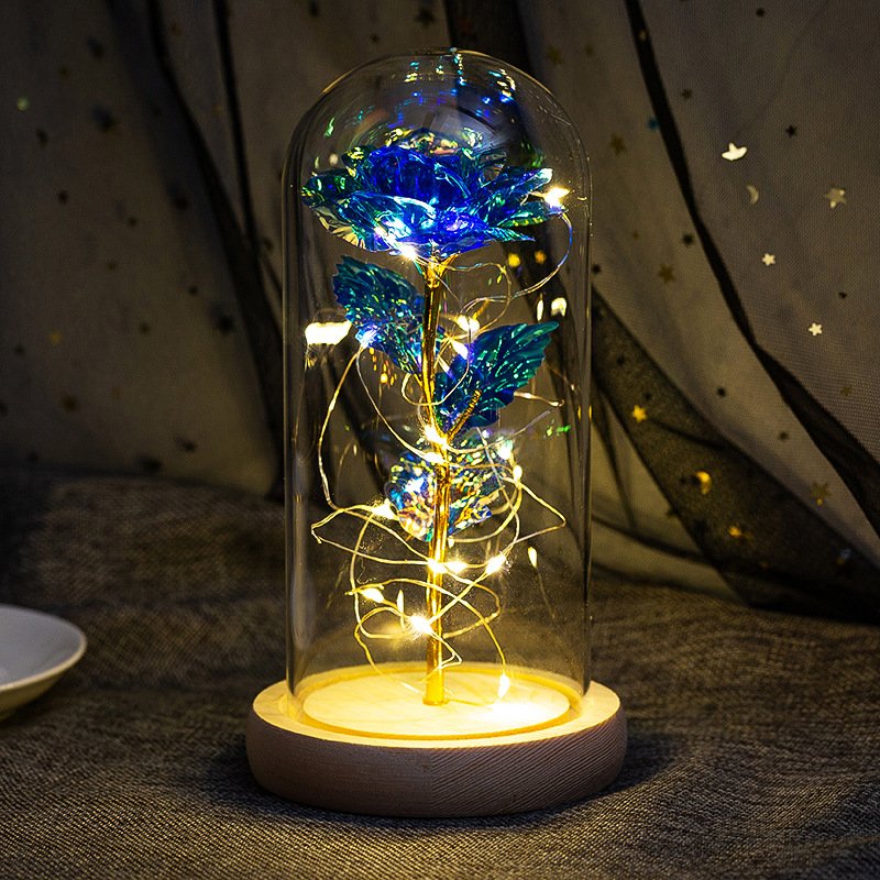 Valentine Romantic Gift Weddings Decoration Glass Bell Jar Eternal Flowers Preserved Eternal Flower Mother'S Day Gift