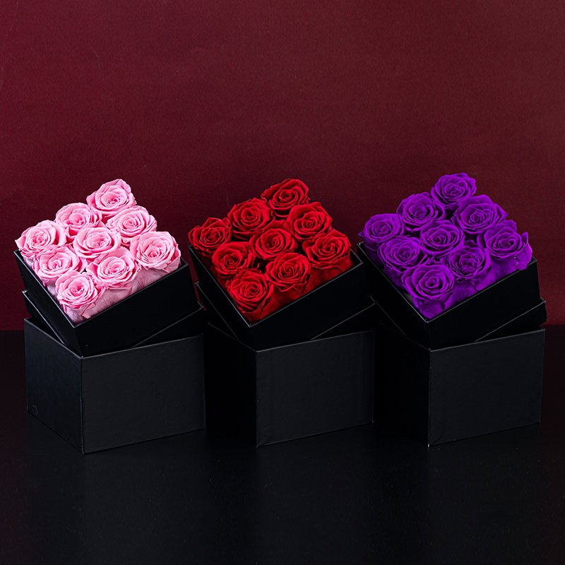 Preserved Roses In Gift Box Eternal Flowers Box Lasting Roses For Mom Valentine's Day Mother's Day Gift Preserved Roses Box
