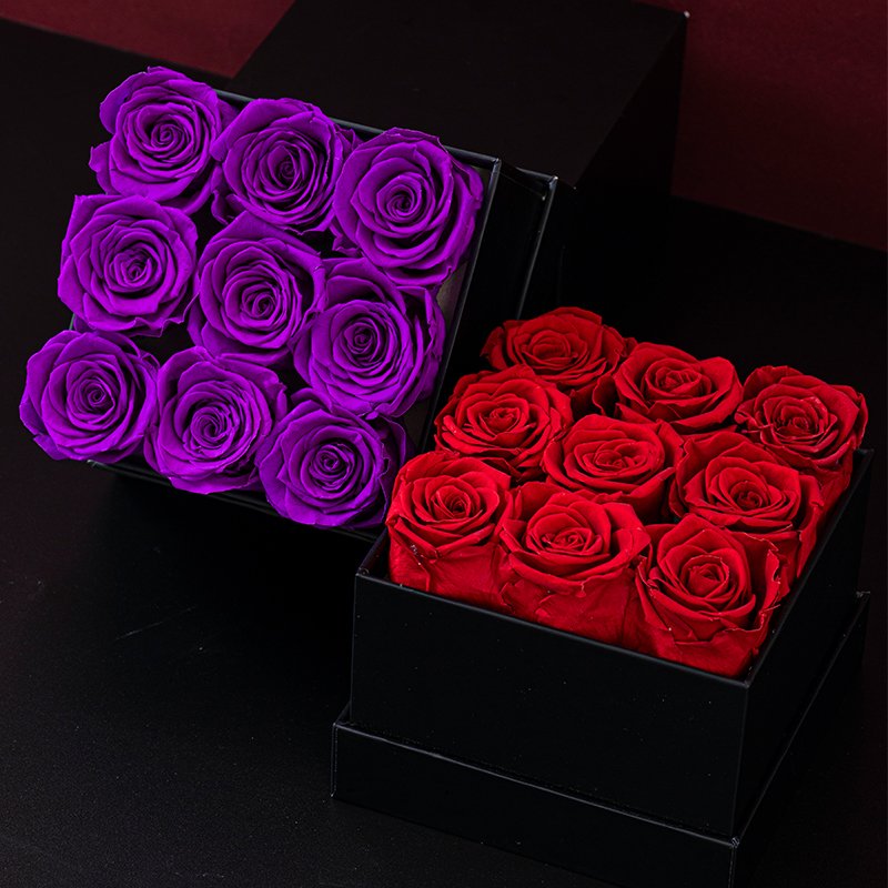 Preserved Roses In Gift Box Eternal Flowers Box Lasting Roses For Mom Valentine's Day Mother's Day Gift Preserved Roses Box
