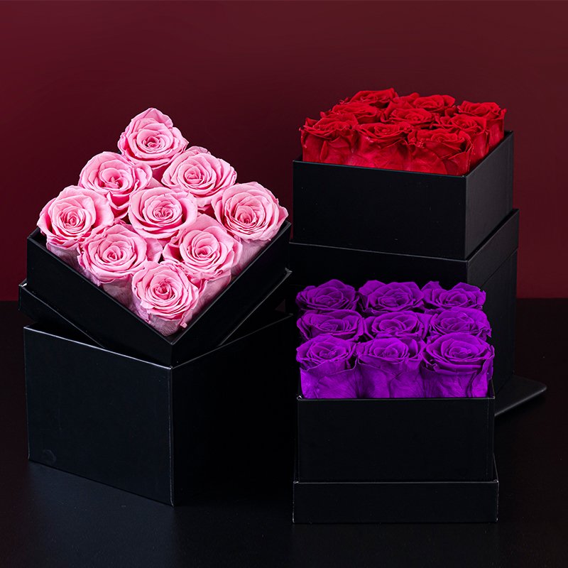 Preserved Roses In Gift Box Eternal Flowers Box Lasting Roses For Mom Valentine's Day Mother's Day Gift Preserved Roses Box