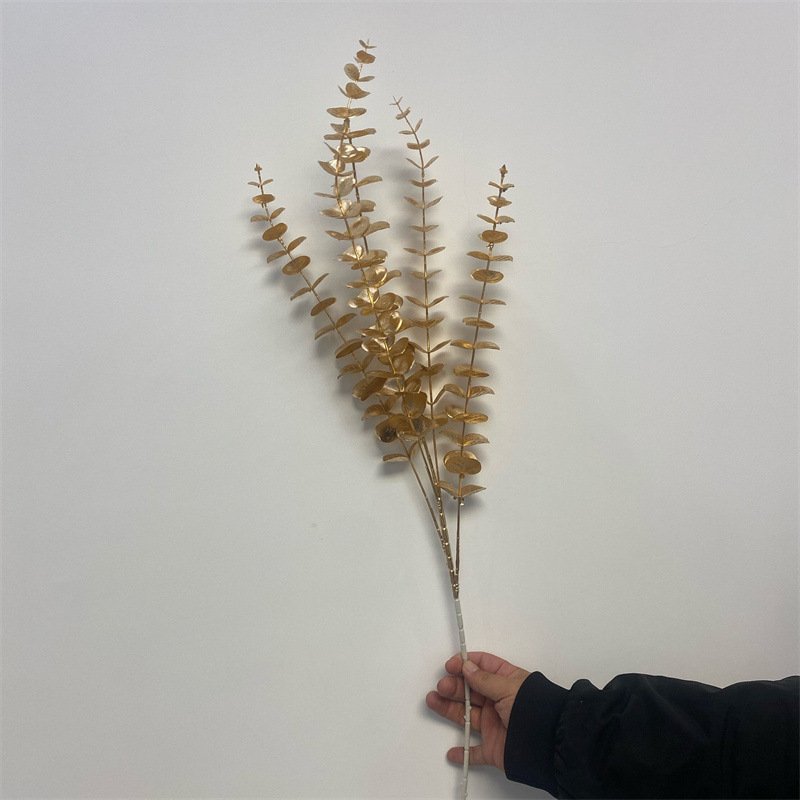 Christmas Decorations Artificial flower vase white and golden Plastic Golden Flowers Plants