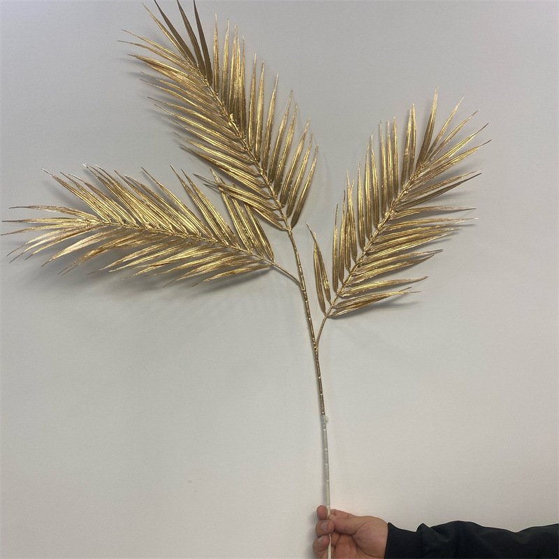 Christmas Decorations Artificial flower vase white and golden Plastic Golden Flowers Plants