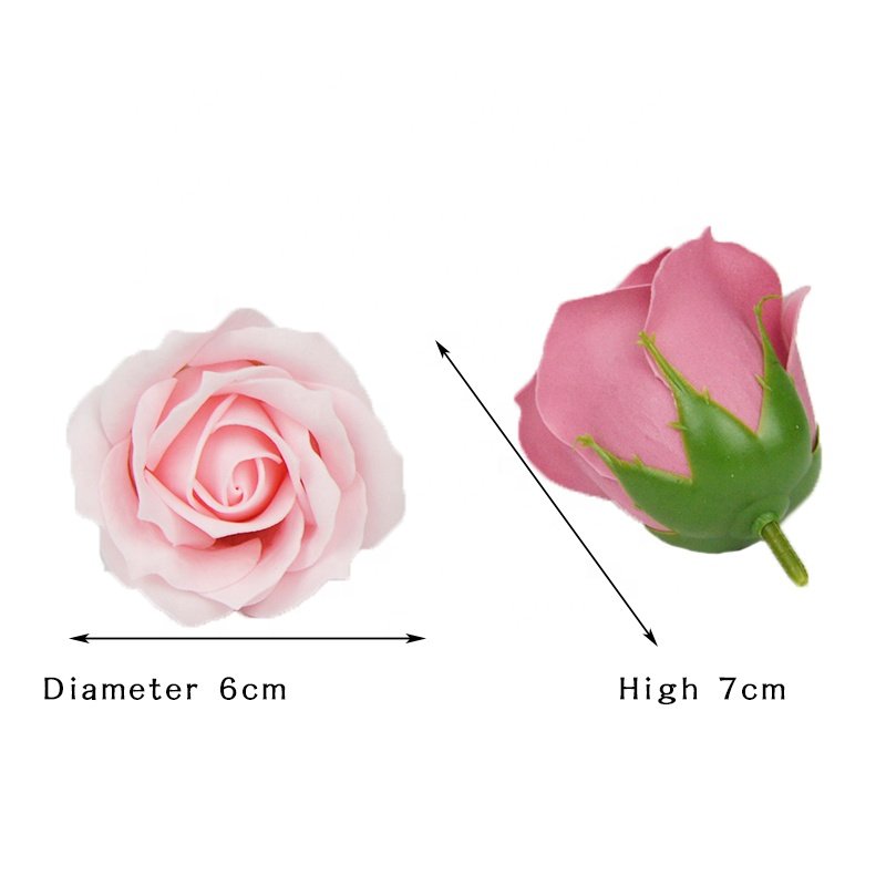 Wholesale Artificial Wedding Christmas Decoration Bouquet Gifts Fragrant Soft New 4 Layers Rose Soap Flowers Head