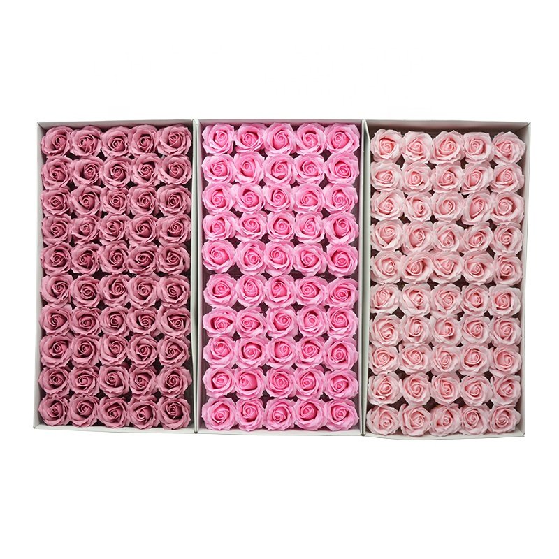 Wholesale Artificial Wedding Christmas Decoration Bouquet Gifts Fragrant Soft New 4 Layers Rose Soap Flowers Head