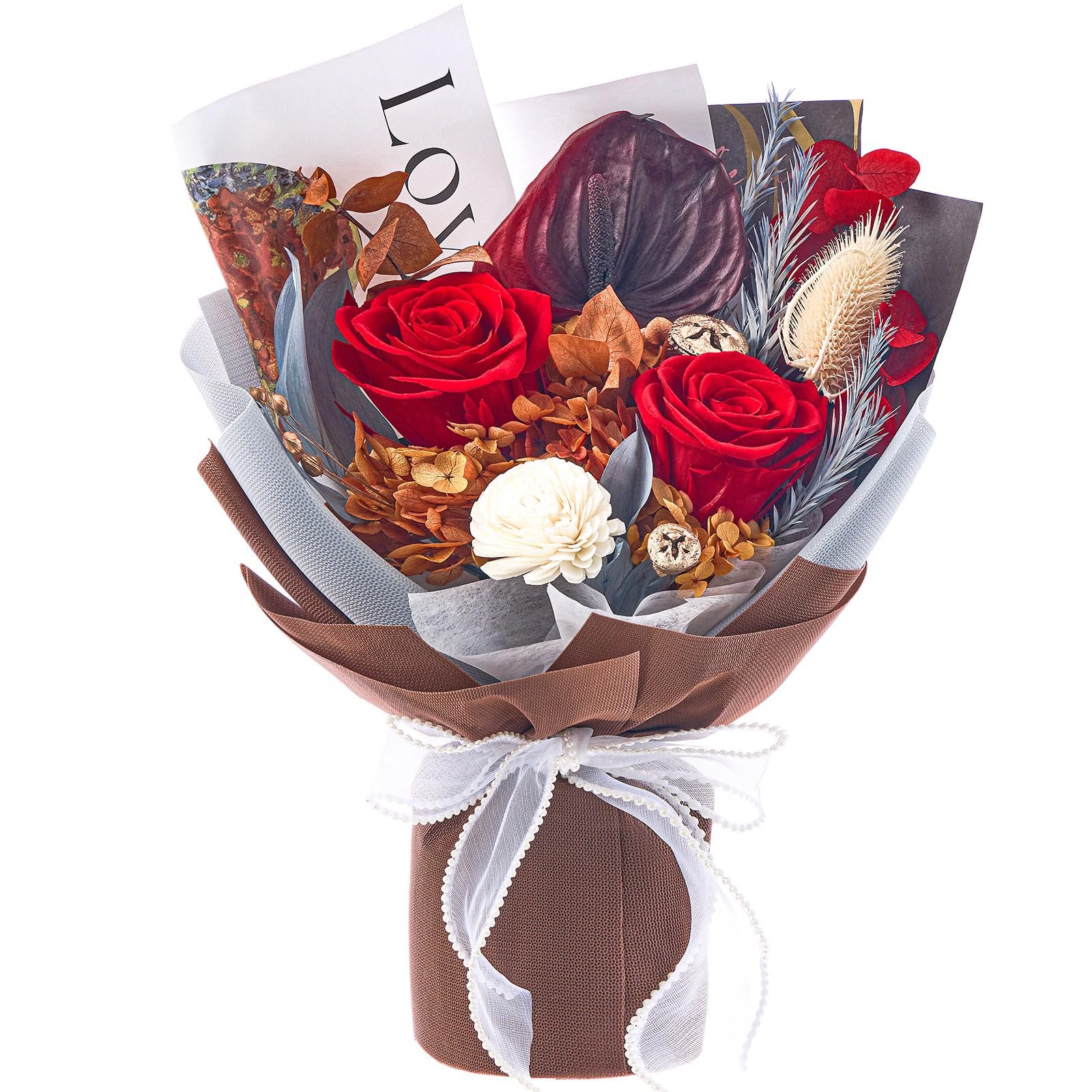 2024 New Luxury New Year Gift Set Eternal Flower Regalos De San Valentin Rose Preserved Rose Bouquets