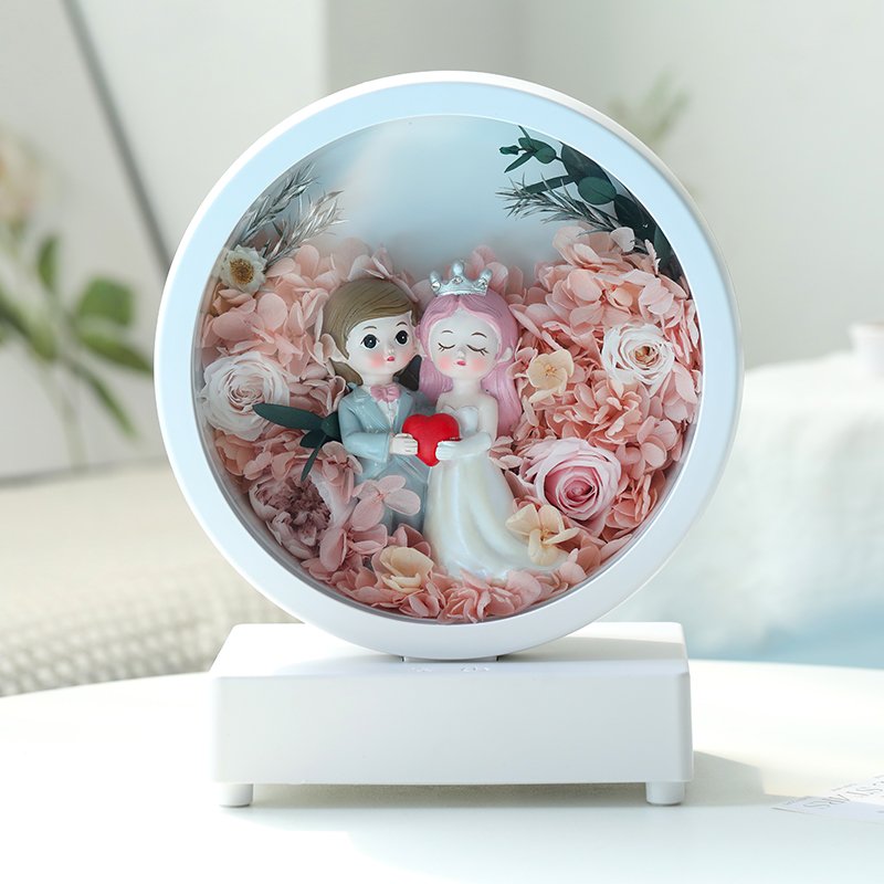 Wholesale preserved flower Bluetooth colorful luminous lamp Christmas Valentine's Day to send lover wedding decoration