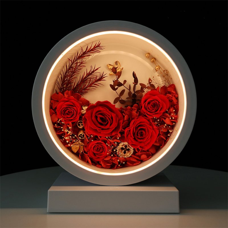 Wholesale preserved flower Bluetooth colorful luminous lamp Christmas Valentine's Day to send lover wedding decoration