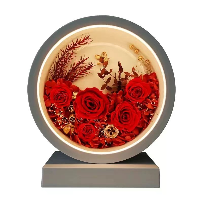 Wholesale preserved flower Bluetooth colorful luminous lamp Christmas Valentine's Day to send lover wedding decoration