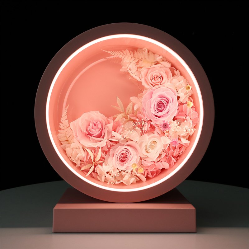 Wholesale preserved flower Bluetooth colorful luminous lamp Christmas Valentine's Day to send lover wedding decoration