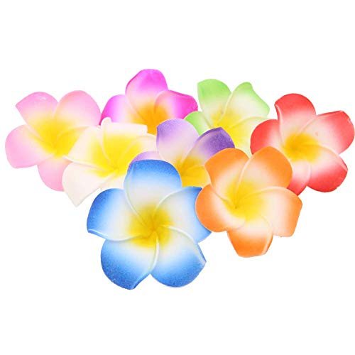 Vacation Accessory Clip EVA foam Hawaiian Plumeria Flowers Frangipani Artificial flower Foam Hair Clip For Headwear