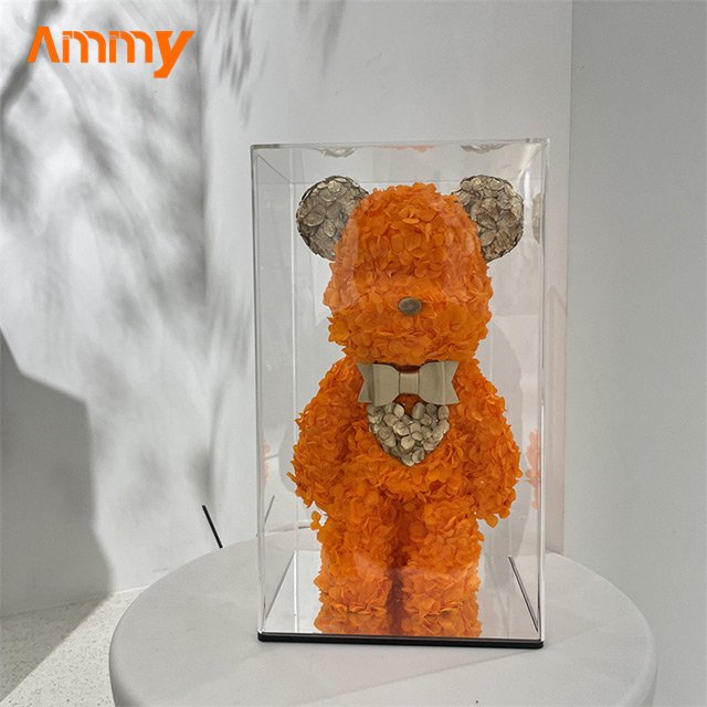 Ammy valentines day gift preserved rose Violent bear tide play love gold sweet cool multi-color mirror acrylic ornaments