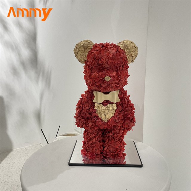 Ammy valentines day gift preserved rose Violent bear tide play love gold sweet cool multi-color mirror acrylic ornaments