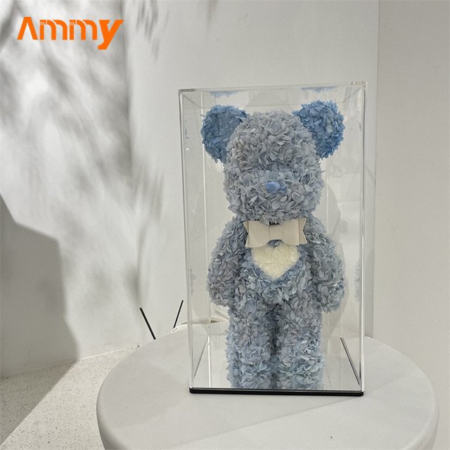 Ammy valentines day gift preserved rose Violent bear tide play love gold sweet cool multi-color mirror acrylic ornaments