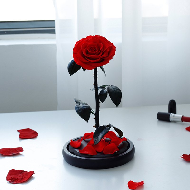Christmas Valentine's Day Luxury Gifts Eternal Flowers Preserved Roses in glass dome