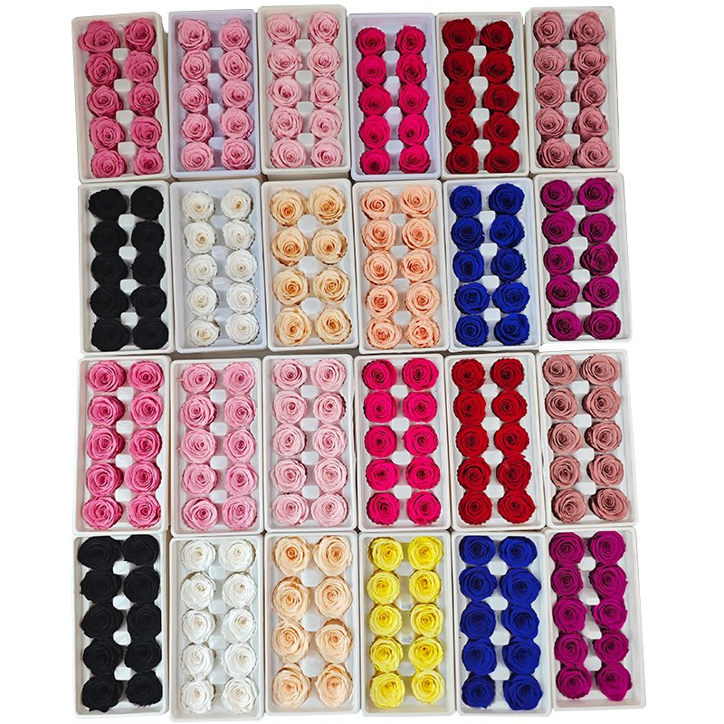 Wholesale high quality 4cm Rose Heads preserve big roses Preserved Flowers for box