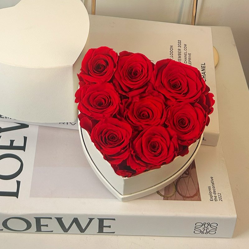 Eternal Rose Valentine's Day Gift Eternal Flower Box Immortal Rose Head Save Rose Valentine's Day Gift in Flower Box