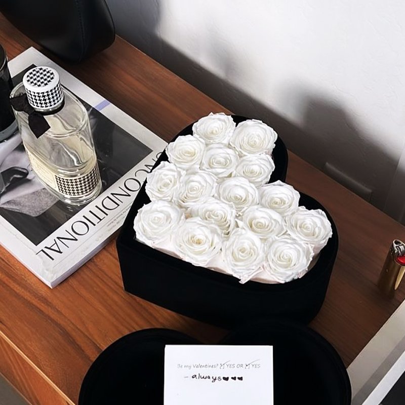 Eternal Rose Valentine's Day Gift Eternal Flower Box Immortal Rose Head Save Rose Valentine's Day Gift in Flower Box