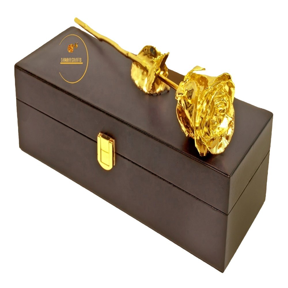 2023 Forever 24k Gold Plated Rose For Forever Love OEM ODM Forever Rose Real 24K Gold Rose Valentines Day Gift 24K Dipped Gold
