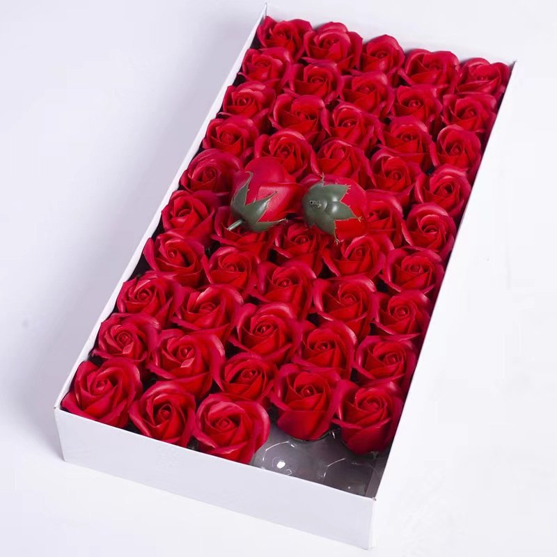 Prepared Real Touch Artificial Rose Flower Head Handmade Natural New Year Easter Thanksgiving Chinese New Year Back School