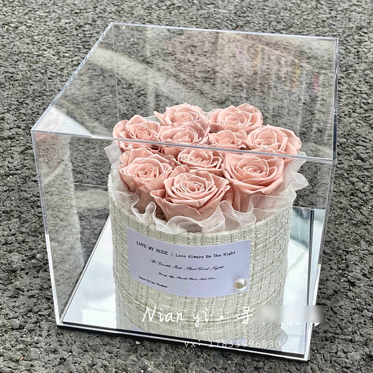 long life roses box Everlasting Enchanted eternity eternal rose Infinity Preserved forever roses in acrylic box