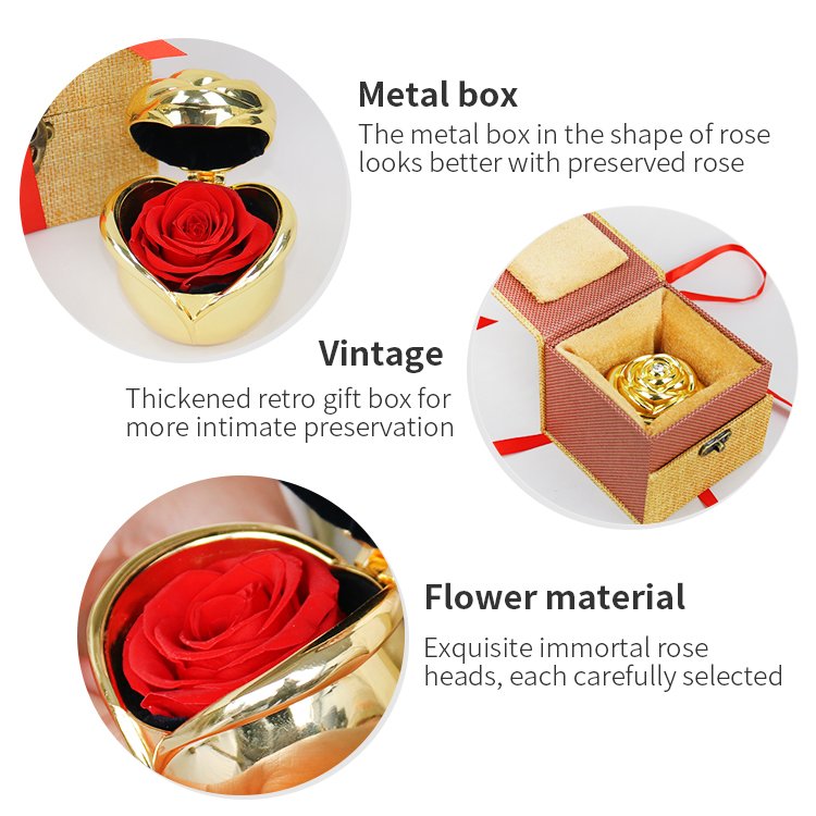 YS-038 mothers day gifts wholesale eternal luxury high quality fresh decorative flowers heart preserved rose