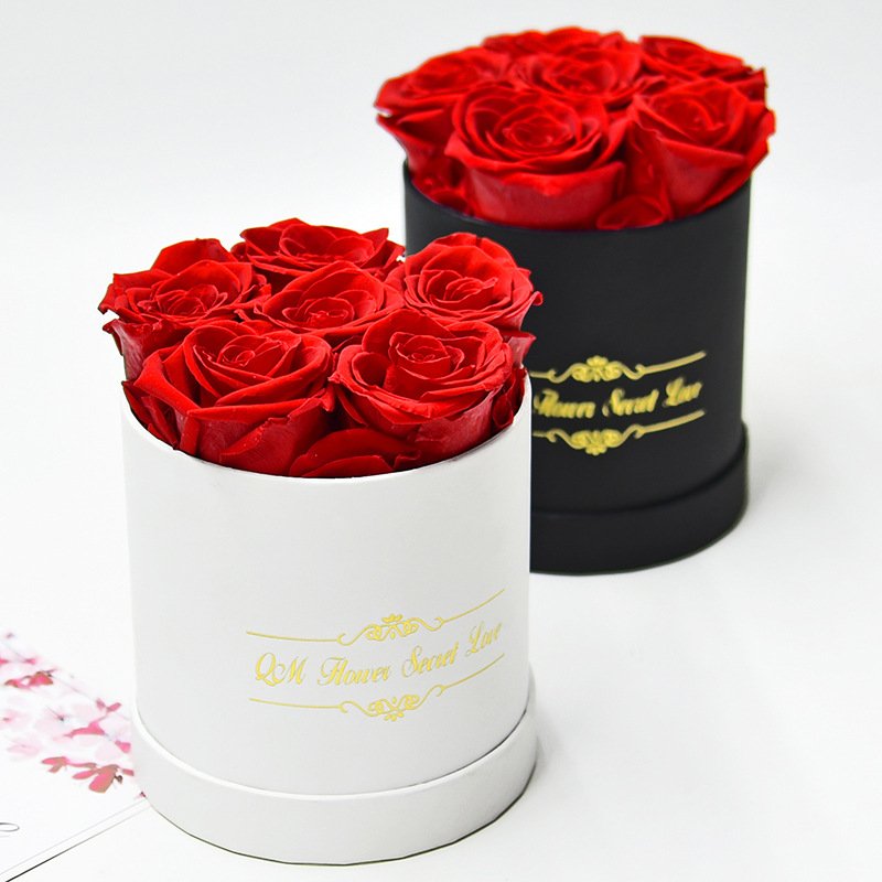 Festival Gift Immortal Roses Wedding Decorative Eternal Forever Rose Preserved Fresh Flower Bouquet Box Flowers and plants Boxes