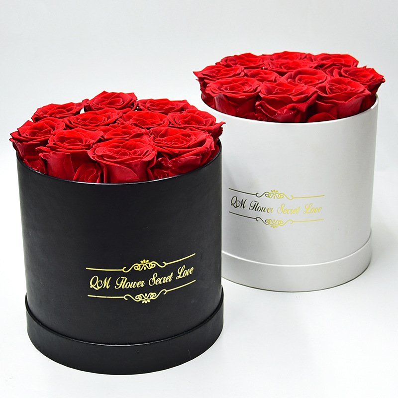 Festival Gift Immortal Roses Wedding Decorative Eternal Forever Rose Preserved Fresh Flower Bouquet Box Flowers and plants Boxes