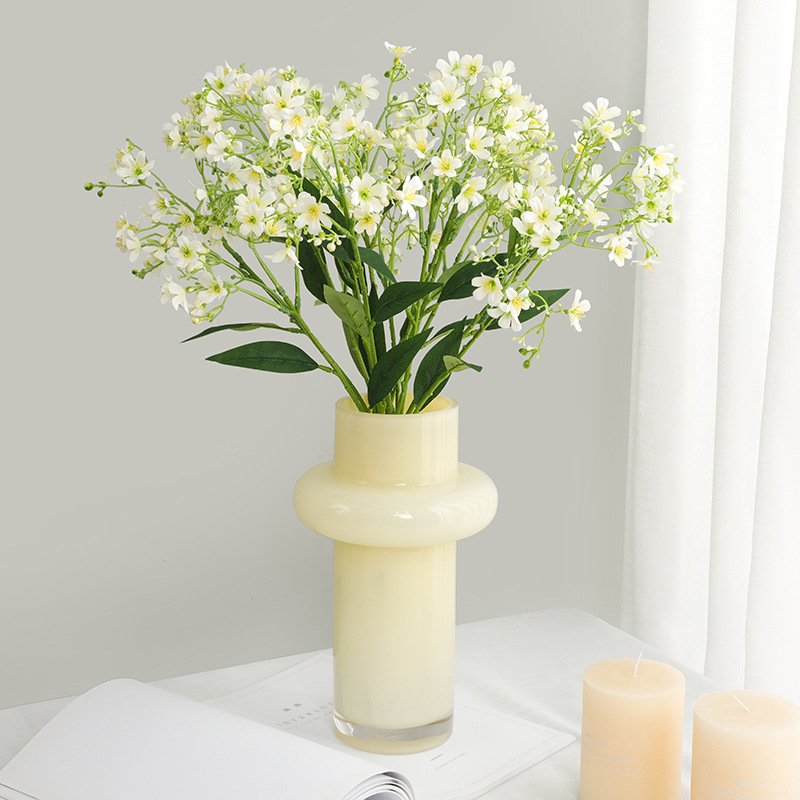 Modern minimalist decoration single branch pink 3 heads Ruixiang Artificial Flowers For Home Decoration