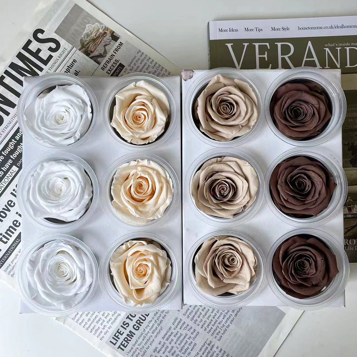 Factory Direct Floral Supplies Natural Green Eternal Forever Preserved Flower Roses Immortal 5-6 Cm Rose Bud Preserved Roses