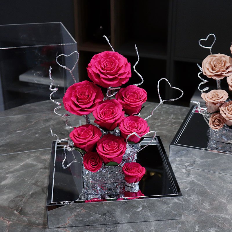 Luxury Glacier Rose Preserved Flower Long Lasting Everlasting Roses Forever Eternal Preserved Roses Valentine's Day