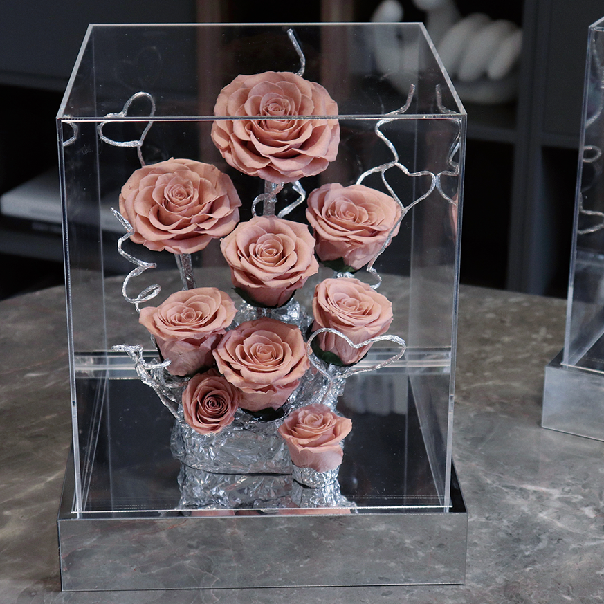 Luxury Glacier Rose Preserved Flower Long Lasting Everlasting Roses Forever Eternal Preserved Roses Valentine's Day