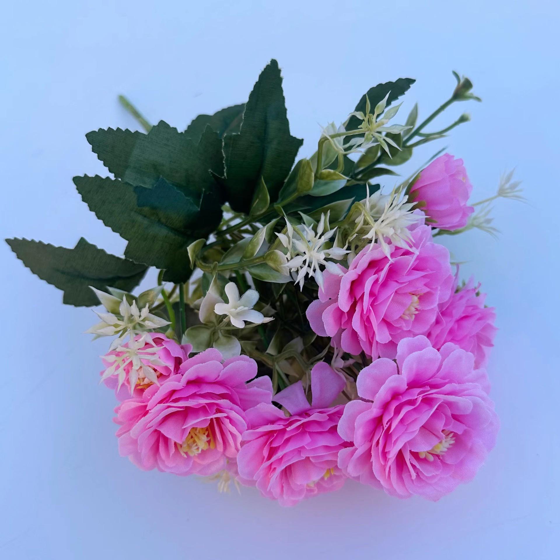 GIGA chinese peony 5 heads European bunch hibiscus garden home decoration rose hand stage artificial silk flowers arrangement