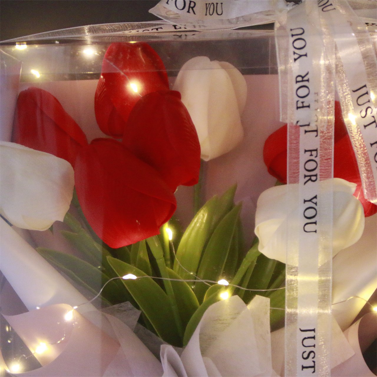 YX High Quality Wholesale Red Tulip Bouquet Romantic Confession Gift for Teacher's Day Graduation Mother's Day Thanksgiving
