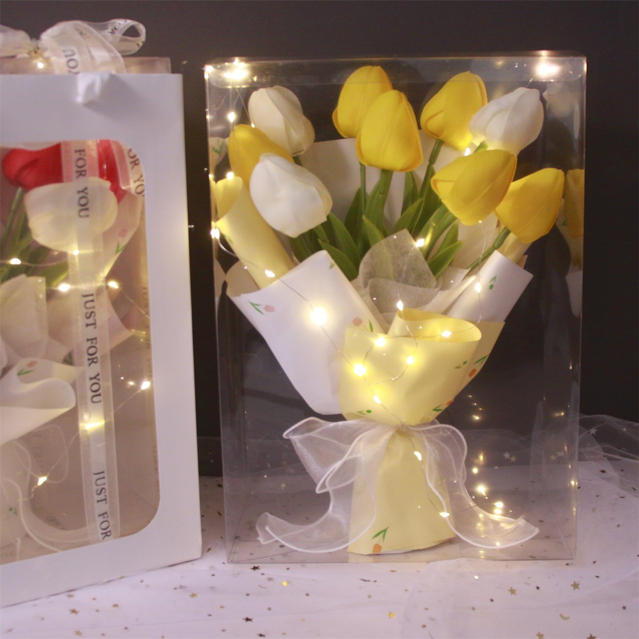 YX High Quality Wholesale Red Tulip Bouquet Romantic Confession Gift for Teacher's Day Graduation Mother's Day Thanksgiving