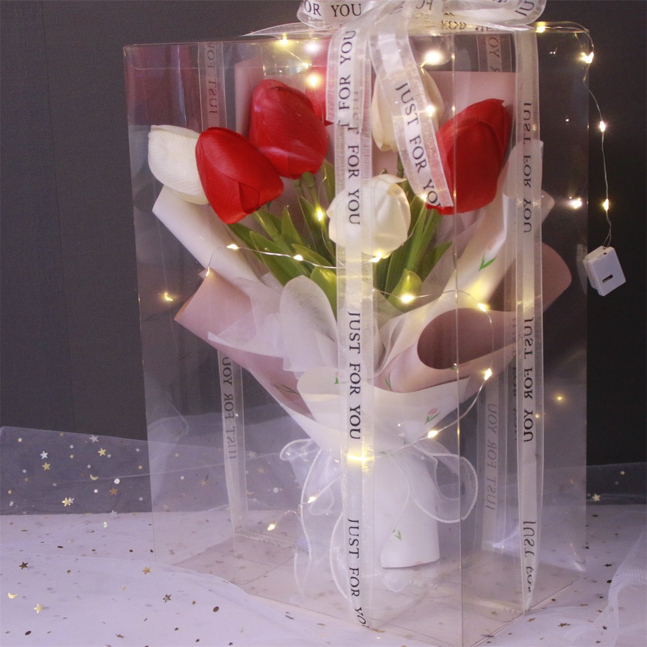 YX High Quality Wholesale Red Tulip Bouquet Romantic Confession Gift for Teacher's Day Graduation Mother's Day Thanksgiving