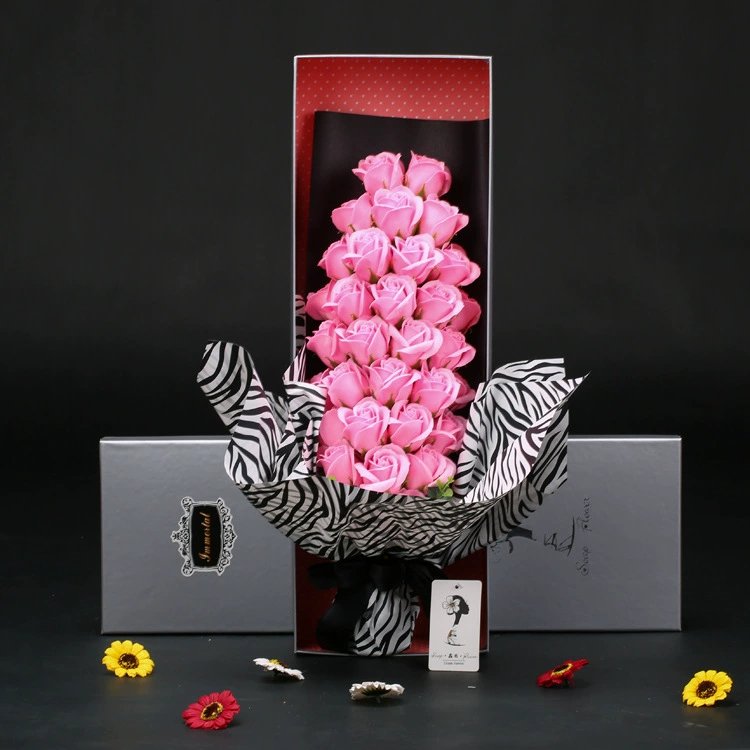 For mother day 33 Rose soap flower Preserved Flowers Birthday Gift Soap Floral Wedding Decoration Eternal soap Flower bouquet