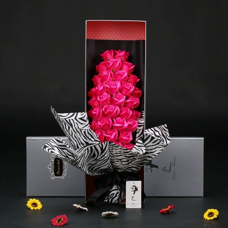 For mother day 33 Rose soap flower Preserved Flowers Birthday Gift Soap Floral Wedding Decoration Eternal soap Flower bouquet