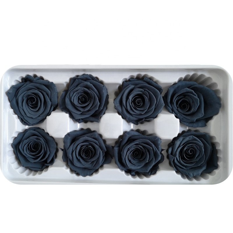 Never faded flower eternal red rose 4-5 cm rose head in box