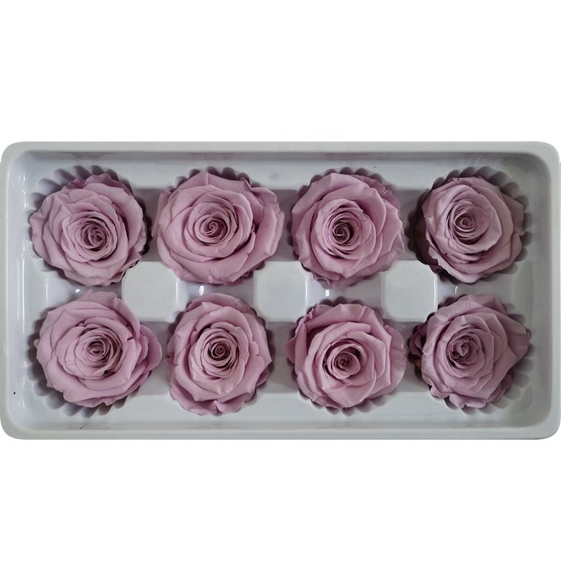 Never faded flower eternal red rose 4-5 cm rose head in box