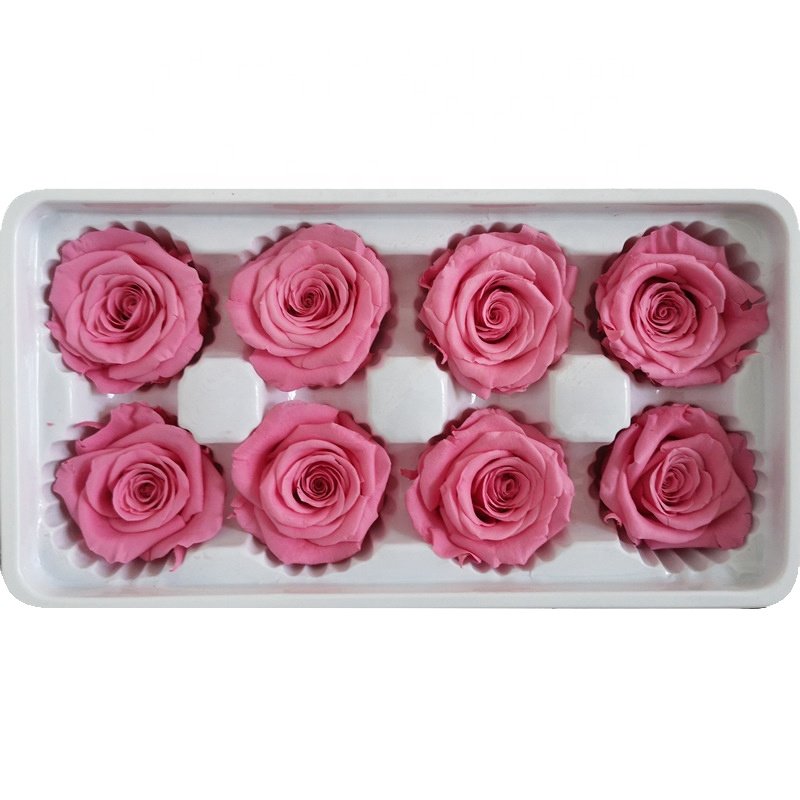 Never faded flower eternal red rose 4-5 cm rose head in box