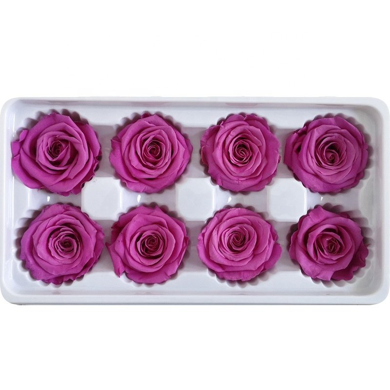 Never faded flower eternal red rose 4-5 cm rose head in box
