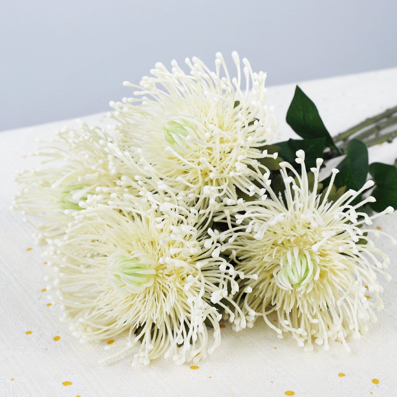 Home decoration Artificial flowers cushion protea big Leucospermum flowers soft plastic wedding flower