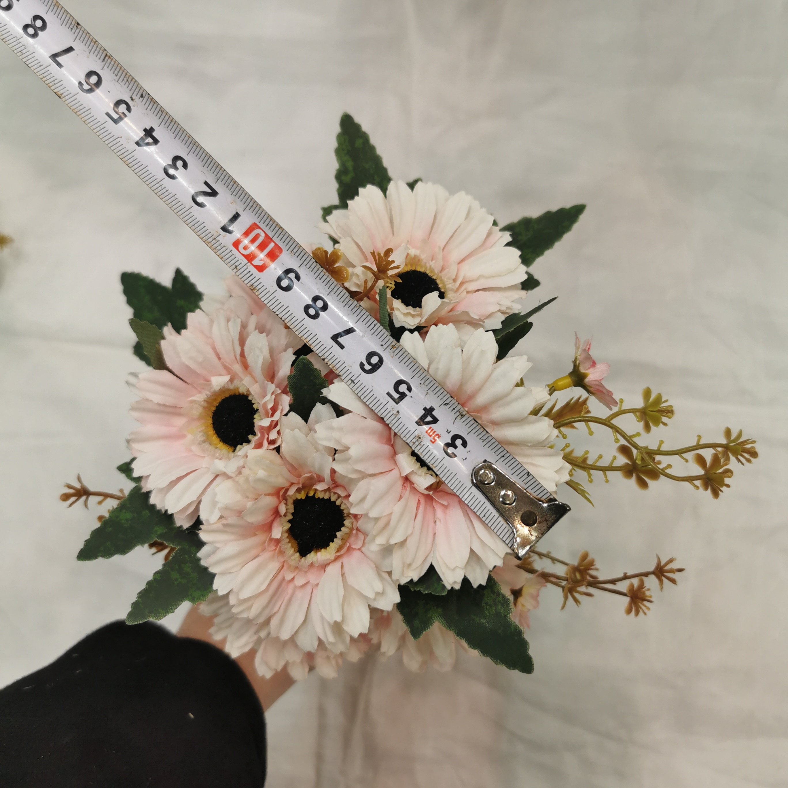 QIDA CJ23137 7head artificial flowers potted wreaths and plants flower pots for Home Wedding Decorative Flowers Hot Sale 23230