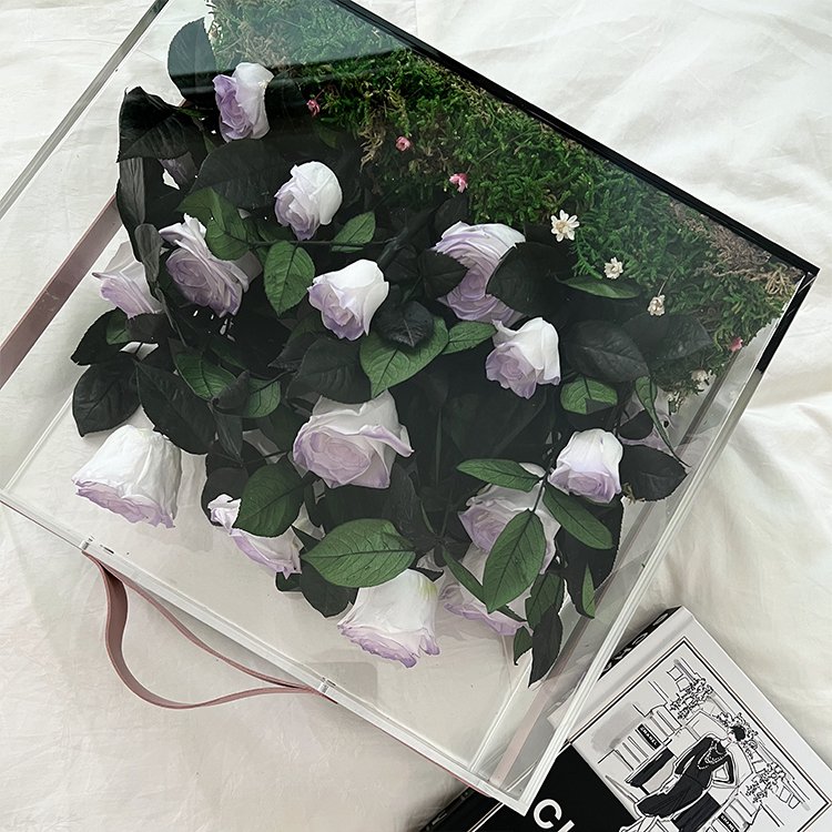Creative Gifts 19 Romantic Rose Jungle Carrying Case Preserved Flower Box Customized Flower Boxes
