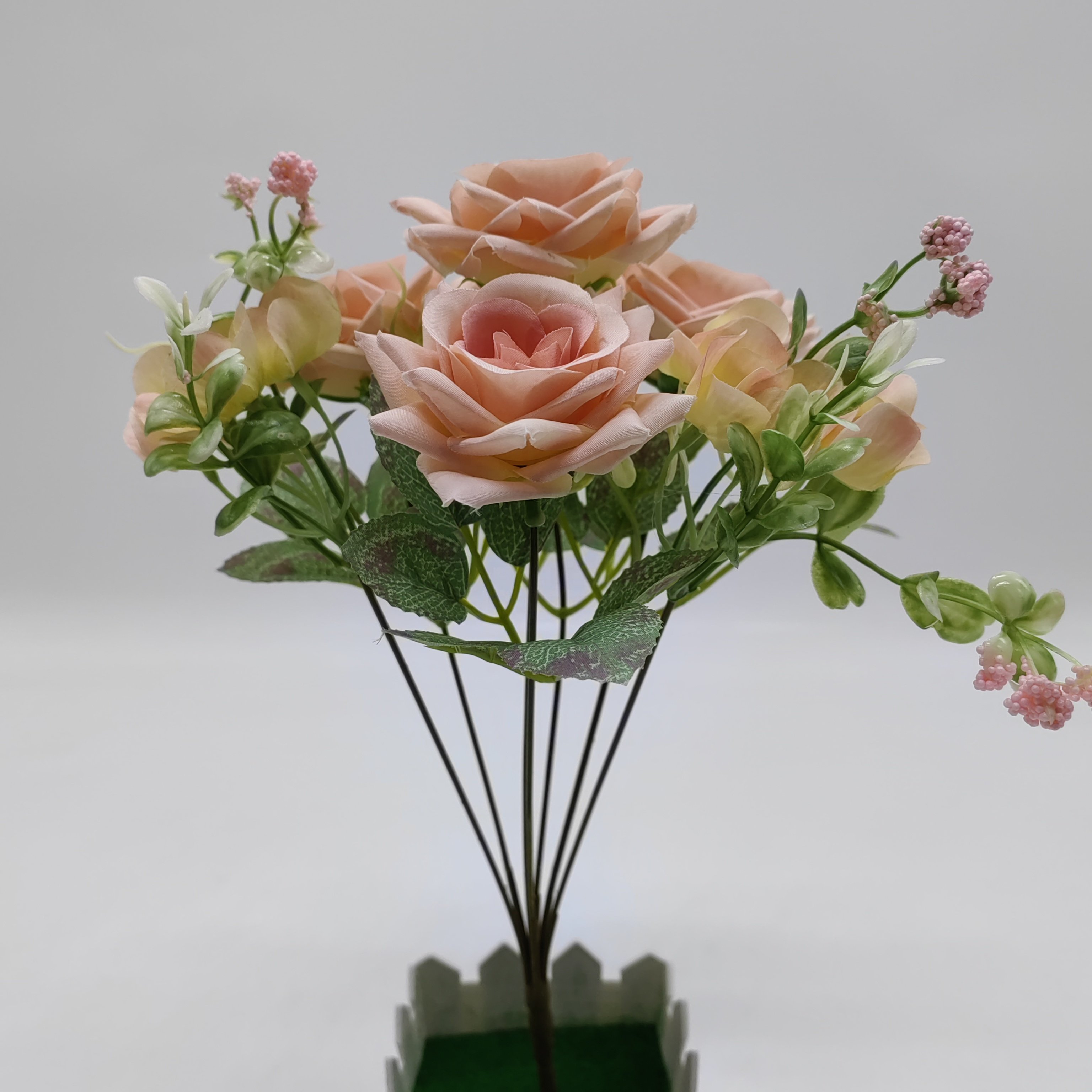 QIDA YL24109 7-Head Artificial Potted Flowers for Wedding Christmas Mother's Day & Valentine's Day Hot Sale 14452435