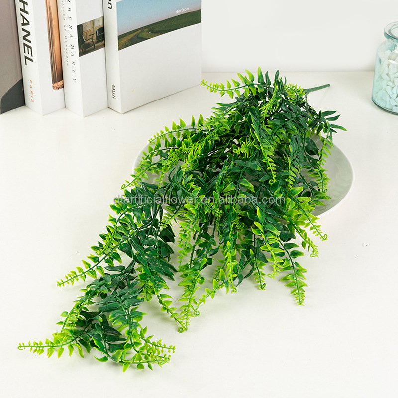 Home Wedding Shop Decoration Simulation Fern Grass Green Plant Persian Leaves Flower Wall Hanging Artificial Plants Vines