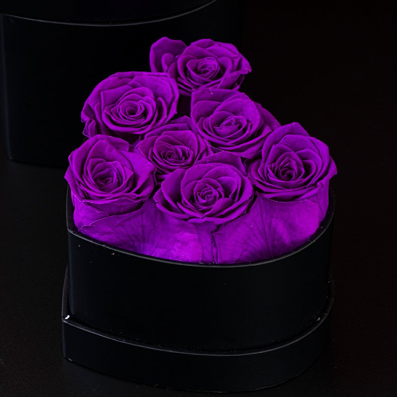 Yunnan Heart Shape Box Preserved Everlasting Rose Eternal Crafted Flower Wedding Gift Mothers Day Birthday Graduation Halloween