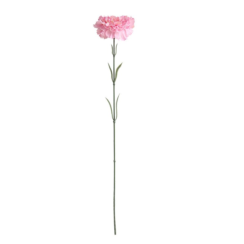 Real Touch Artificial Carnation Single White Purple Silk Carnations Flowers For Wedding Decoration