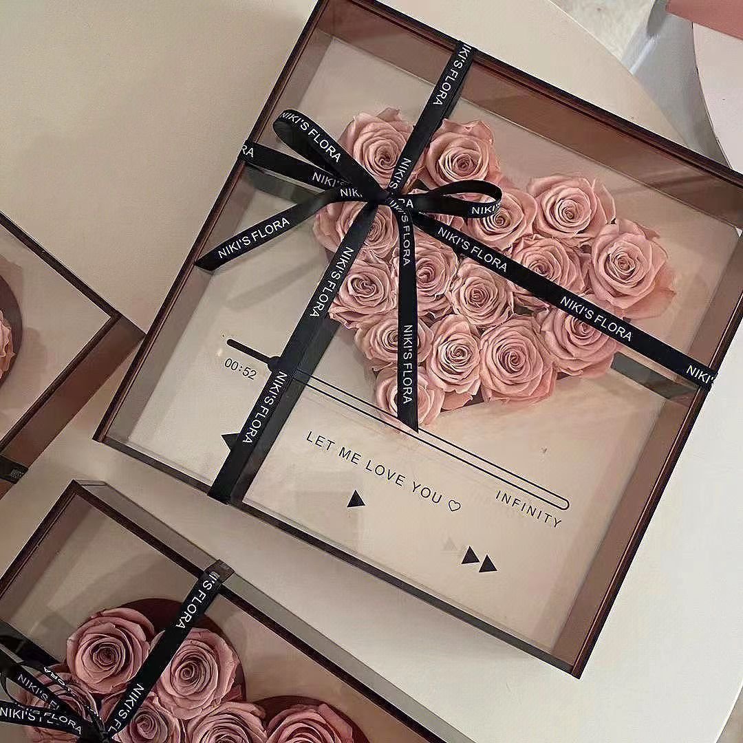 hot selling valentine gifts preserved eternal rose in acrylic box